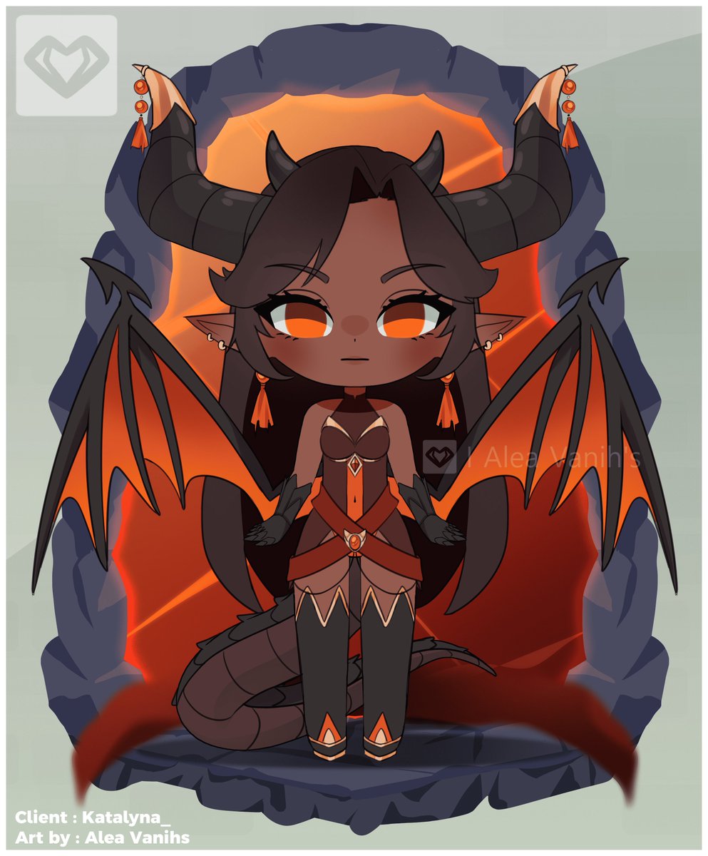 This chibi turned out way too badass and I’m obsessed with the little background.  ✨

Honestly can’t stop staring at it ! 🩷

#VGenComm #art #chibi