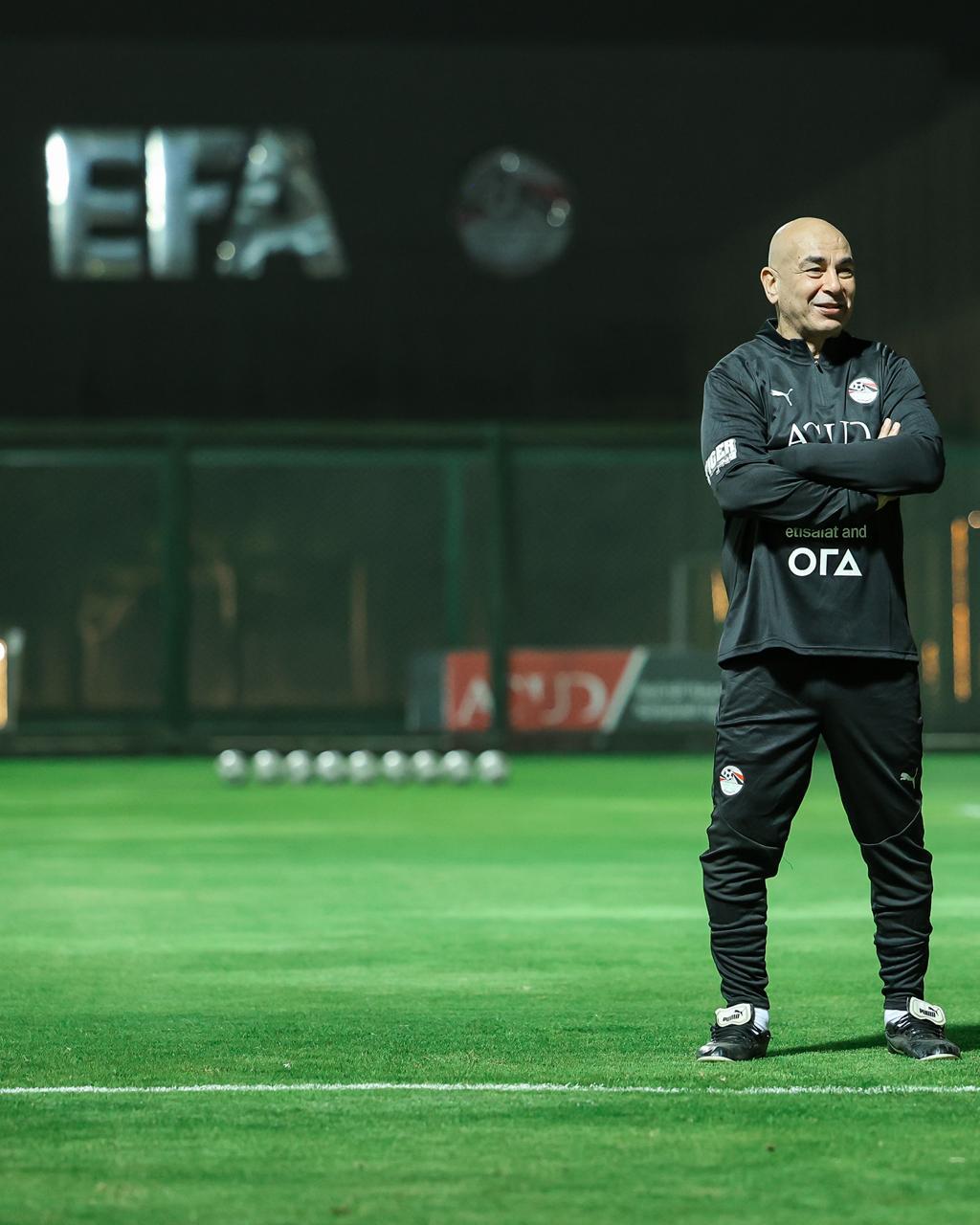 لقطات من مران منتخب مصر الأول استعدادا لأمم أفريقيا 2025. VIA 