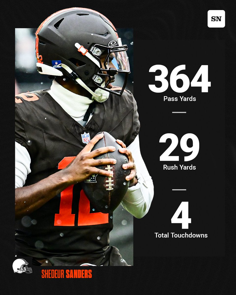 Shedeur Sanders nearly put up 400 yards of offense vs. the Titans ⌚️