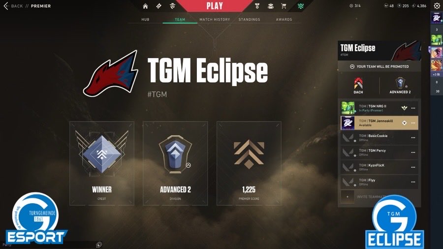 esport_mainz's tweet photo. 🏆 TGM Eclipse sind die Premier CHAMPIONS! 🌘🔥
Team erst kurz vor Seasonstart formiert – jetzt holen wir den Titel!
Damit steigen wir mindestens in Advanced 3 auf.
Danke für euren Support! 💙🤍
#TGMEclipse #Esports #Champions #Advanced3 #EclipseOnTop #VALORANT #verein #riot https://t.co/I50cgrbAKE