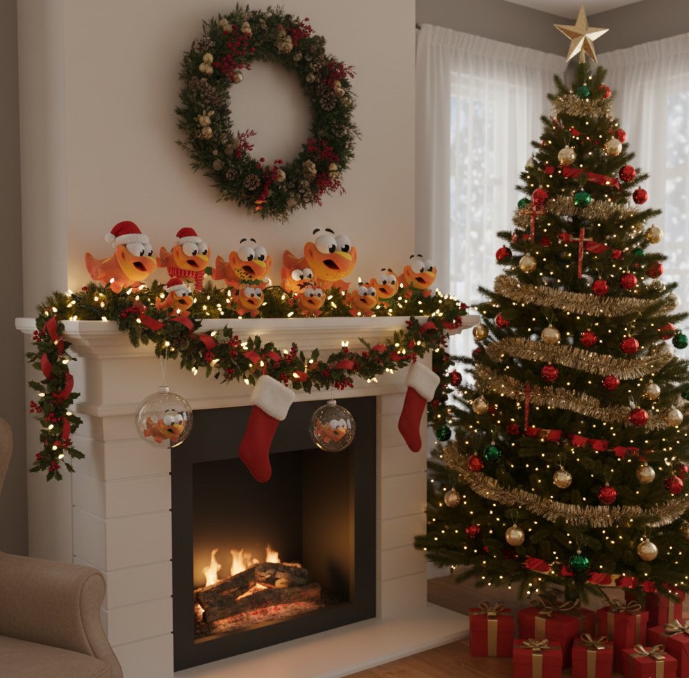 🦕                                🎄                                 ✨
Day 6 - Clayno Bauble/Ornament Competition 

Clayno army took over the fireplace!  
Tiny ones in snow globes, big ones with Santa hats 🔥🎅

#12DaysOfClay #ClaynoBauble <a href="/Claynosaurz/">Claynosaurz</a> 
#Claynosaurz