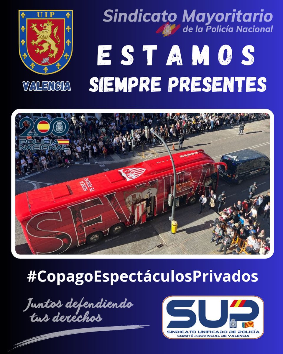 Lo que pedimos es justo:
#CopagoEspectáculosPrivados
Los beneficios deben servir para mejorar el material y las condiciones del servicio de #PolicíaNacional
El <a href="/Sup_Policia/">SUP</a> seguirá reclamando hasta conseguirlo
                 instagram.com/p/DR-k2R0iIvw/…