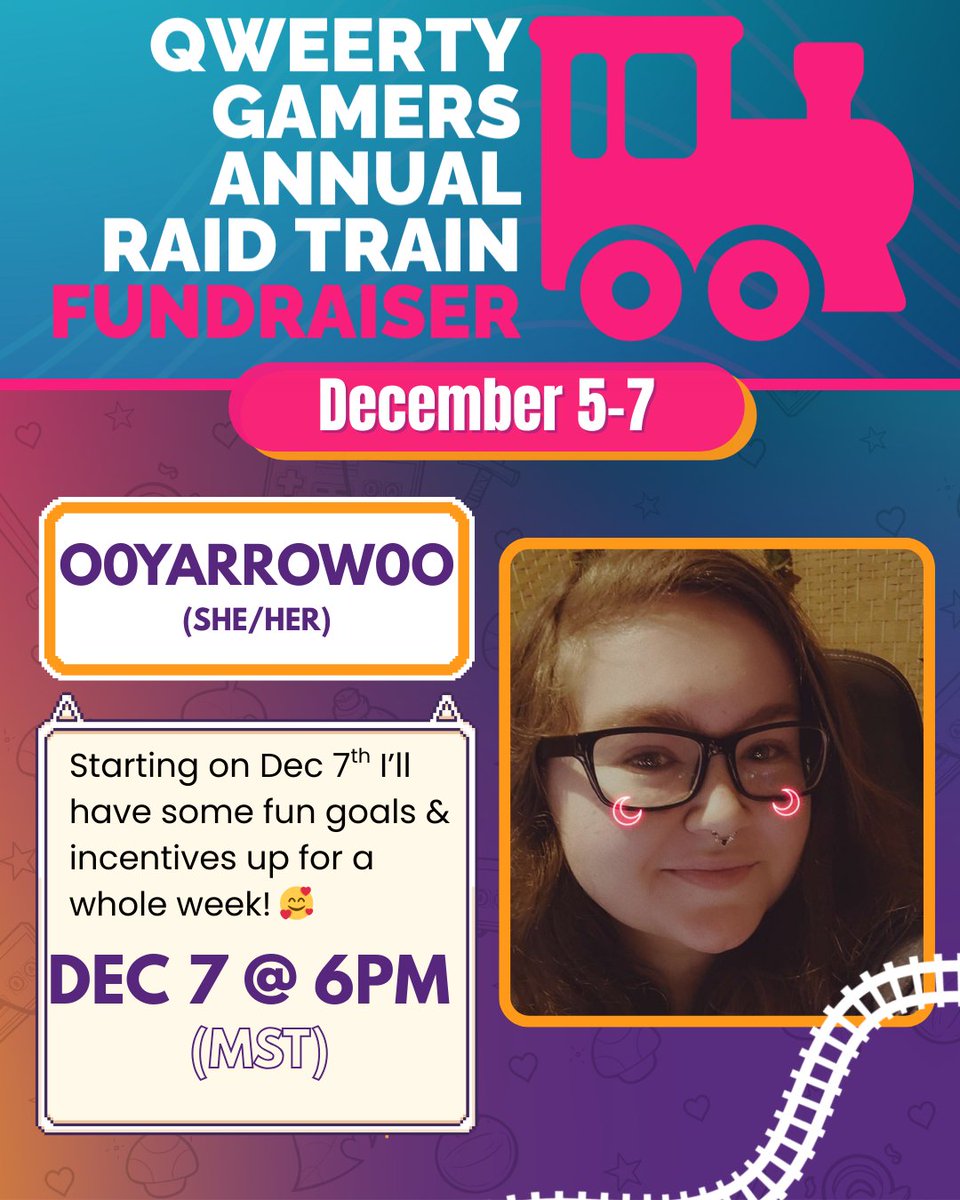 In just about 3 hours Ill be going live to raise money for QG during their annual raid train fundraiser! We will have the tiltify links up all week for donations 🥰 Lets see if we can hit all the fun goal I set up ❤️
