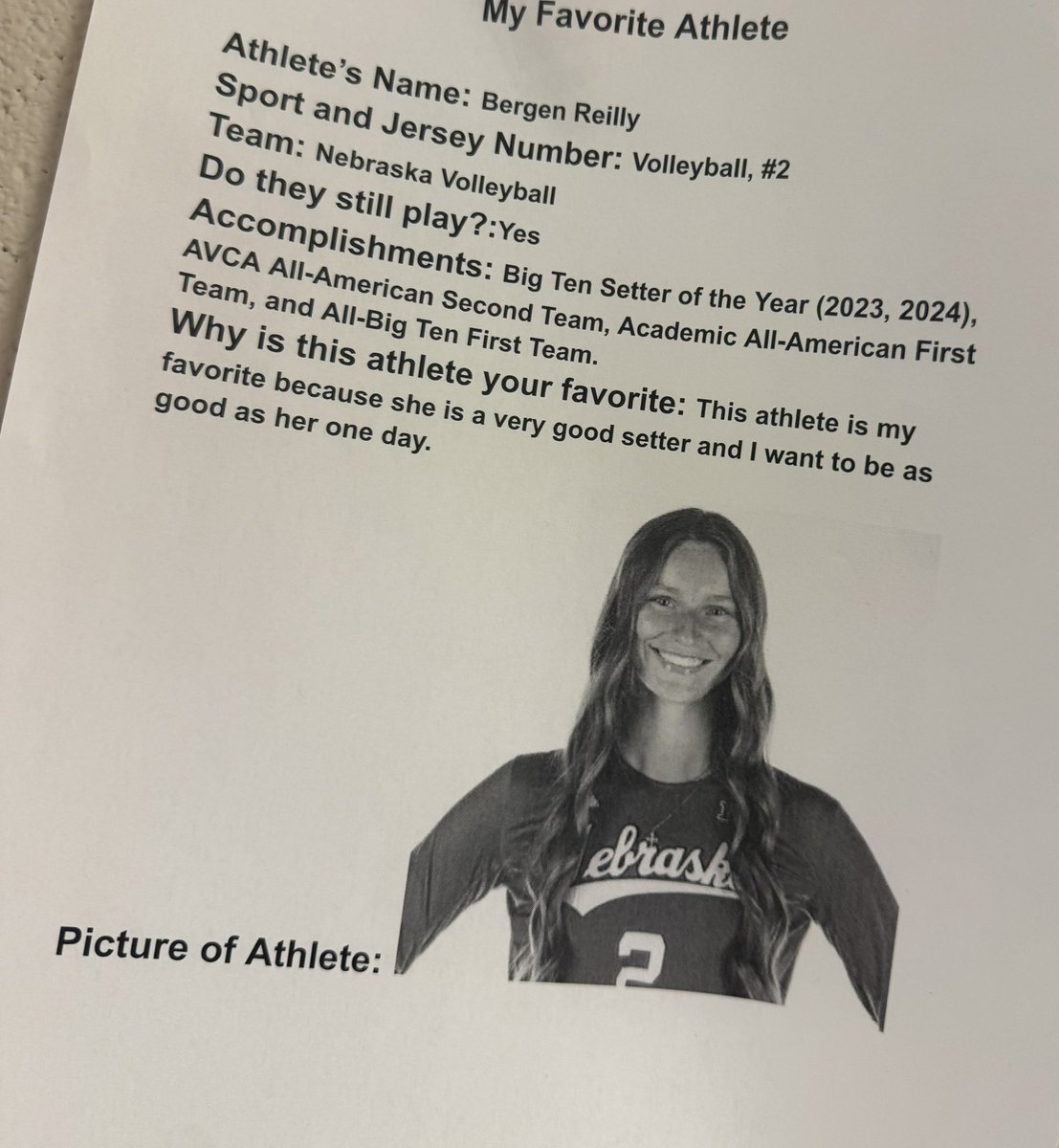 kaylasea_'s tweet photo. I’m a born and raised Nebraska girl, but I live in Kentucky now. 

at the local middle school for our nephew’s basketball game and I found FOUR Huskers on the wall for one class’s favorite athletes. 

@HuskerVB @LaneyChoboy @Alexis14Rod @harpermurray4 @BergenReilly https://t.co/2SMAGU5uJO