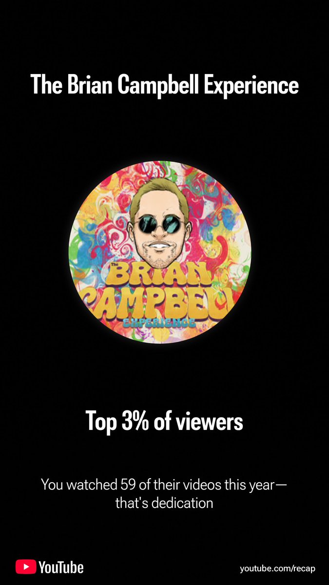 Check out my 2025 YouTube Recap! Get yours at youtube.com/recap ⁦<a href="/BCampbell/">Brian Campbell</a>⁩