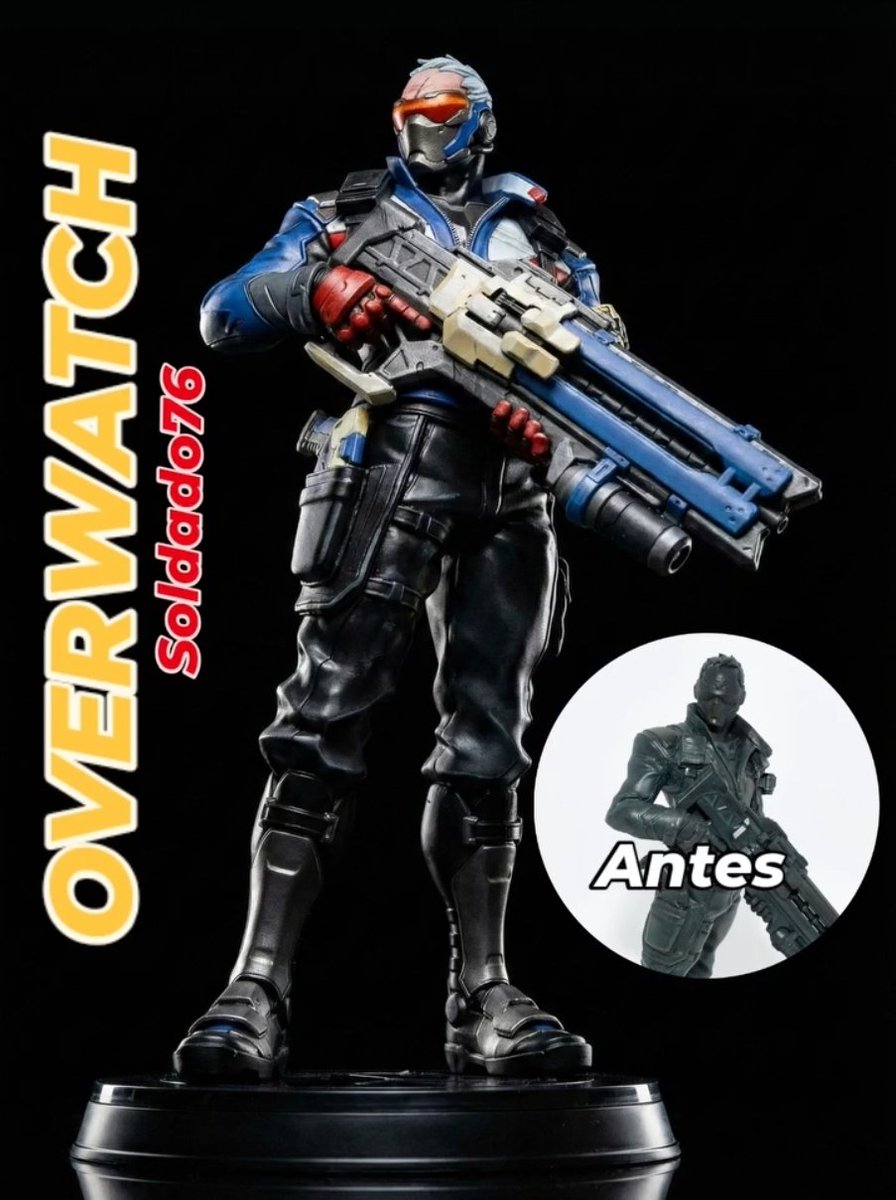 MI PRIMERITA FIGURA PINTADA!! 😁😁
No sé ni cuántas horas le he metido pero me encanta cómo ha quedado 🤩
#Overwatch #Soldier76