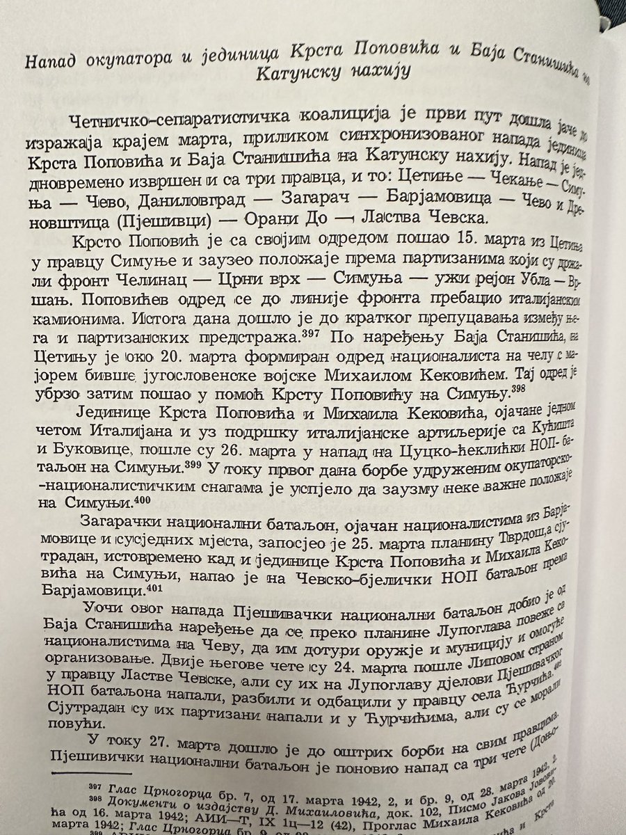 Žalosno je da ovako grubo manipulišeš uprkos javno provjerljivim navodima. Glava četrta, konkretno strane 226-239. Naslov poglavlja : Napad okupatora i jedinica Krsta Popovica i Baja Stanišića na Katunsku nahiju. Detaljno opisano sve! Kako da ti vjerujemo bilo što o čemu pišeš?