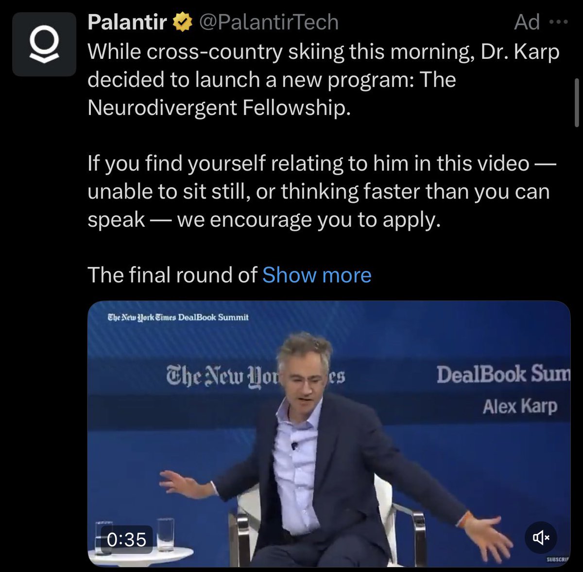 Interesting spin.