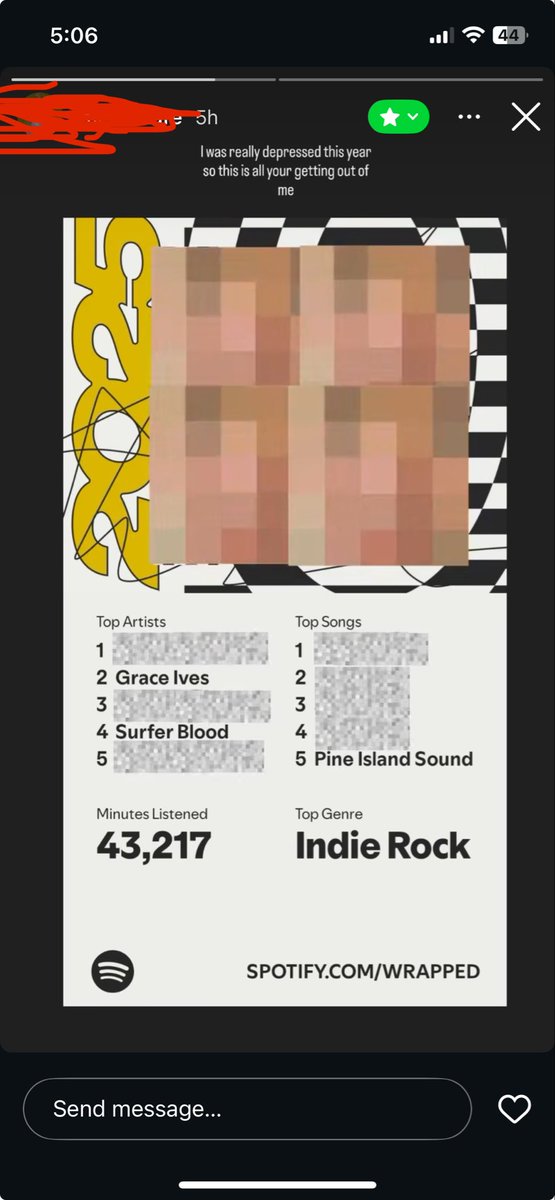 Girls are really out here treating Spotify Wrapped like the Epstein files this year smh