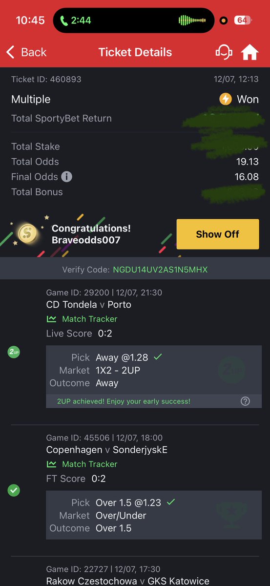 Braveodds's tweet image. 20 odds boom!! 
One void 
16 odds played!! ✅✅✅