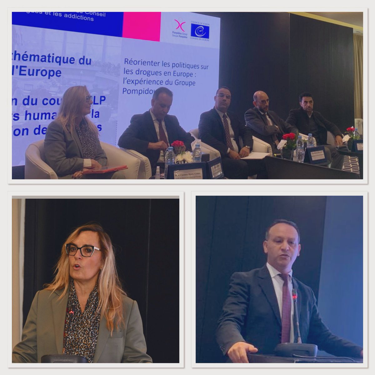 Ravie d’avoir participé  à Conf s/ droits humains et consommation de drogues + @HELP_COE, avec min. Justice et min. Santé, qui a permis d’explorer perspectives offertes par politiques alternatives axées sur l’accompagnement, le soin et l’inclusion. @COE #GroupePompidou #COE_Maroc