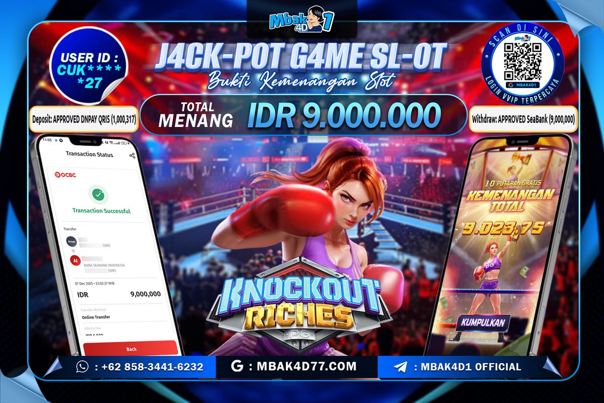 WIN GEDE MENDARAT LAGI!
Spin santai, hasilnya malah bikin senyum lebar.
Pattern cakep, withdraw mulus, gak pake nunggu.
Yang main hari ini pasti ngerti rasanya…
