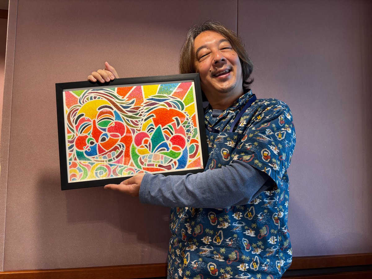 FM NACK5 アロハ太朗・小林アナ・パーマ大佐サイン入りNACK5ステッカー