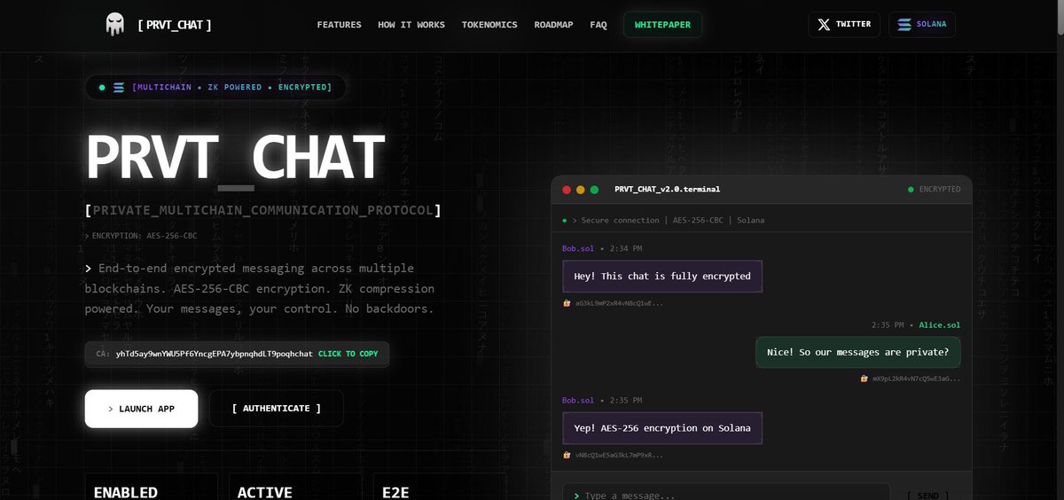 <a href="/SolLunix/">Lunix</a> Just gotta stay locked it. Btw what do you think of <a href="/prvtdotchat/">prvtdotchat</a> 

You can literally send end to end encrypted messages across multiple chains