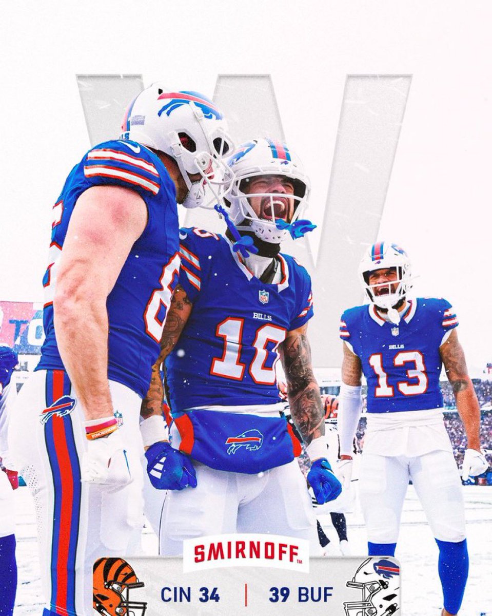 sandropacheco71's tweet image. The #BuffaloBills defeated the #CincinnatiBengals by a score of 39-34 on Sunday December 7, 2025 in #Week14 of the 2025 #NFL season. #MakingHistory #BillsMafia #TheBillsMakeMeWannaShout #EyyEyyEyyEyy #LetsGoBuffalooo #GoBills #LetsGoBills #WhoDey #SnowGame