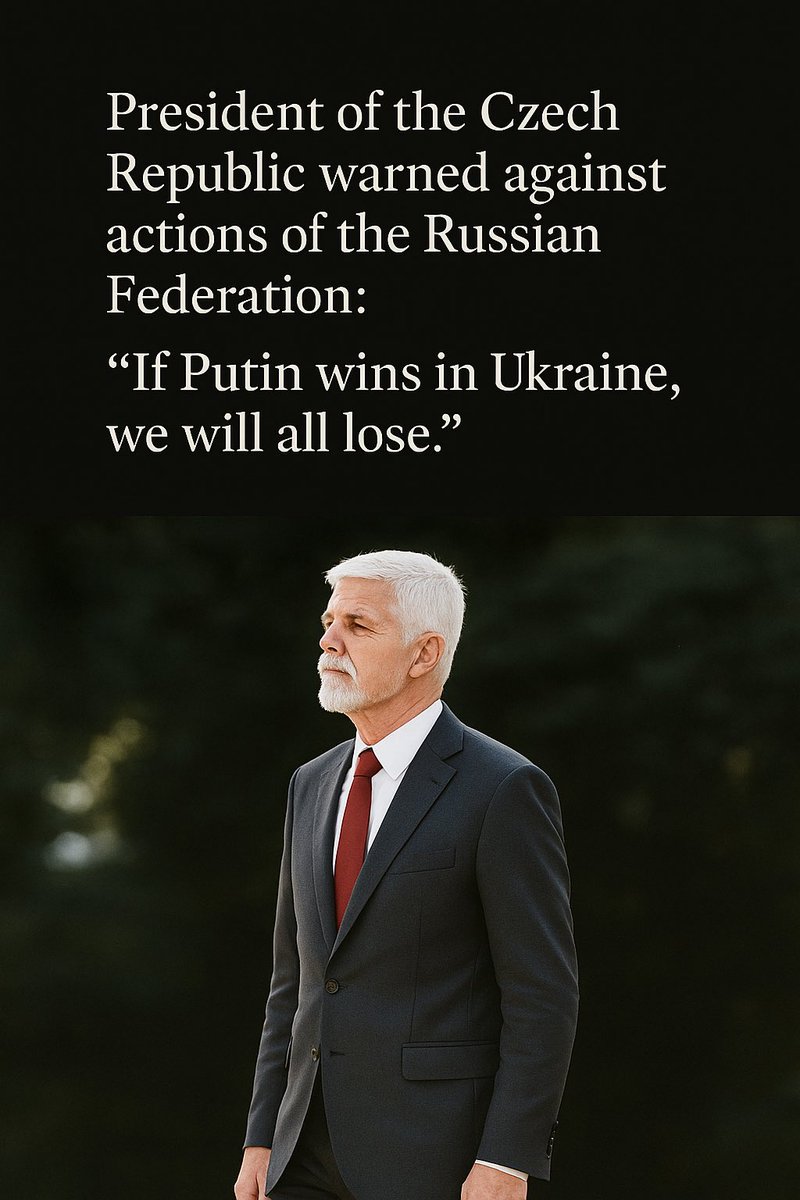 🔥🔥🔥 “If Putin wins in Ukraine, we all lose.”

– Czech Pres. Petr Pavel 🇨🇿 warns the West against giving in to Moscow.

👉 The line every Western leader should be repeating daily.