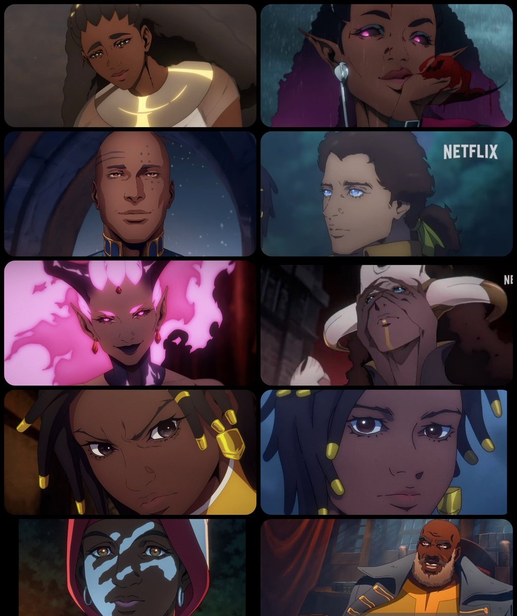 AtlantisFell's tweet photo. Hi, here are black characters who are distinctively black and do not look alike. According to user taemenvy, I am stereotyping black people by saying this is possible for any show who actually cares to do it. https://t.co/Q72pQvc4FL