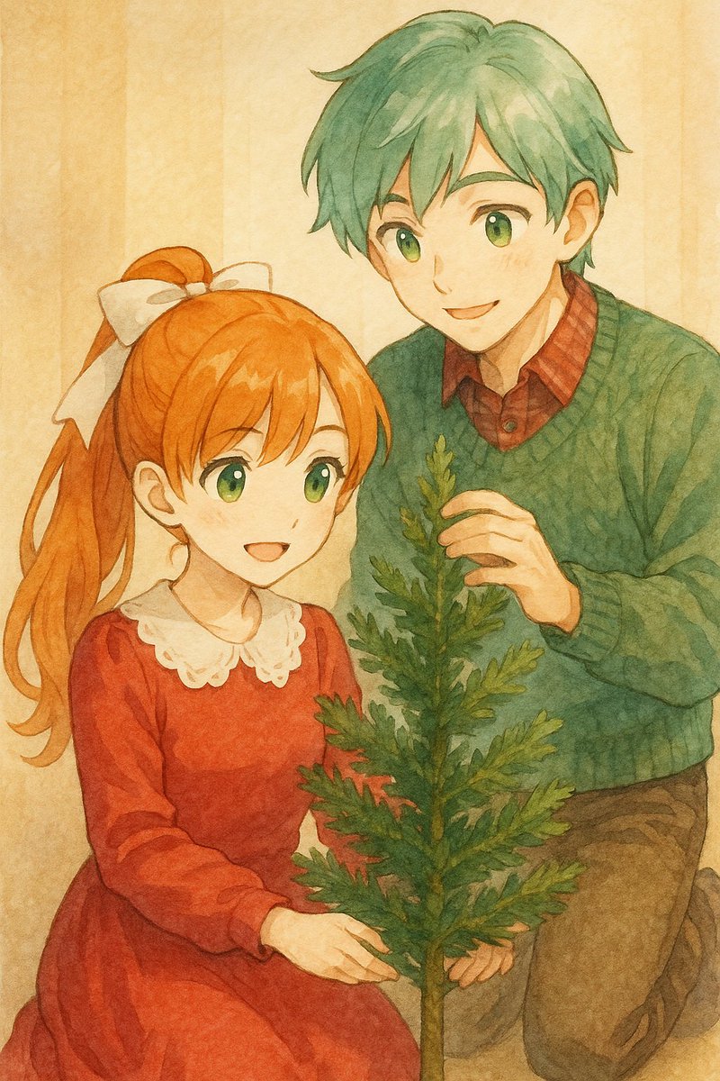 ちゅん太郎様 2/5】【🎄しっかり固定して】 ちさ 「ここで大丈夫だよね？…よし