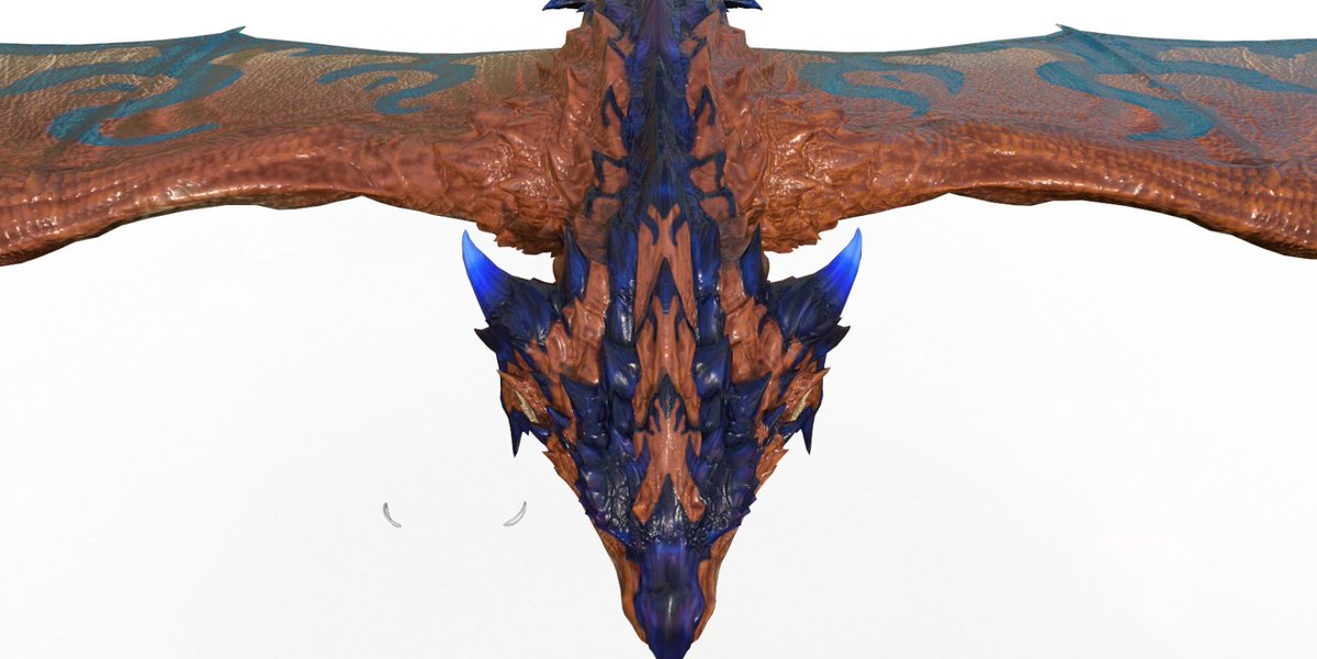 Knarkhi_Deer's tweet image. Recently finished this Skyscale Rathalos texture for a client, for convenience sake i've made one with both crystal horns &amp;amp; one more akin to the horns in game. 

#3dart #textureartist #MonsterHunter #MHS3 #Monsterhunterstories #digitalart #skyscalerathalos #MHWilds #art #artist