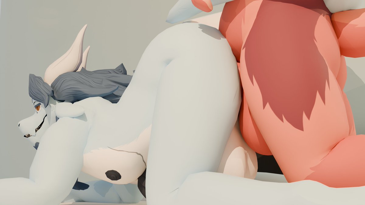 Oop someone decided to join him. They were shy and needed some help <a href="/Queervally/">🦋 moved to @queervally.bsky.social 🦋</a>