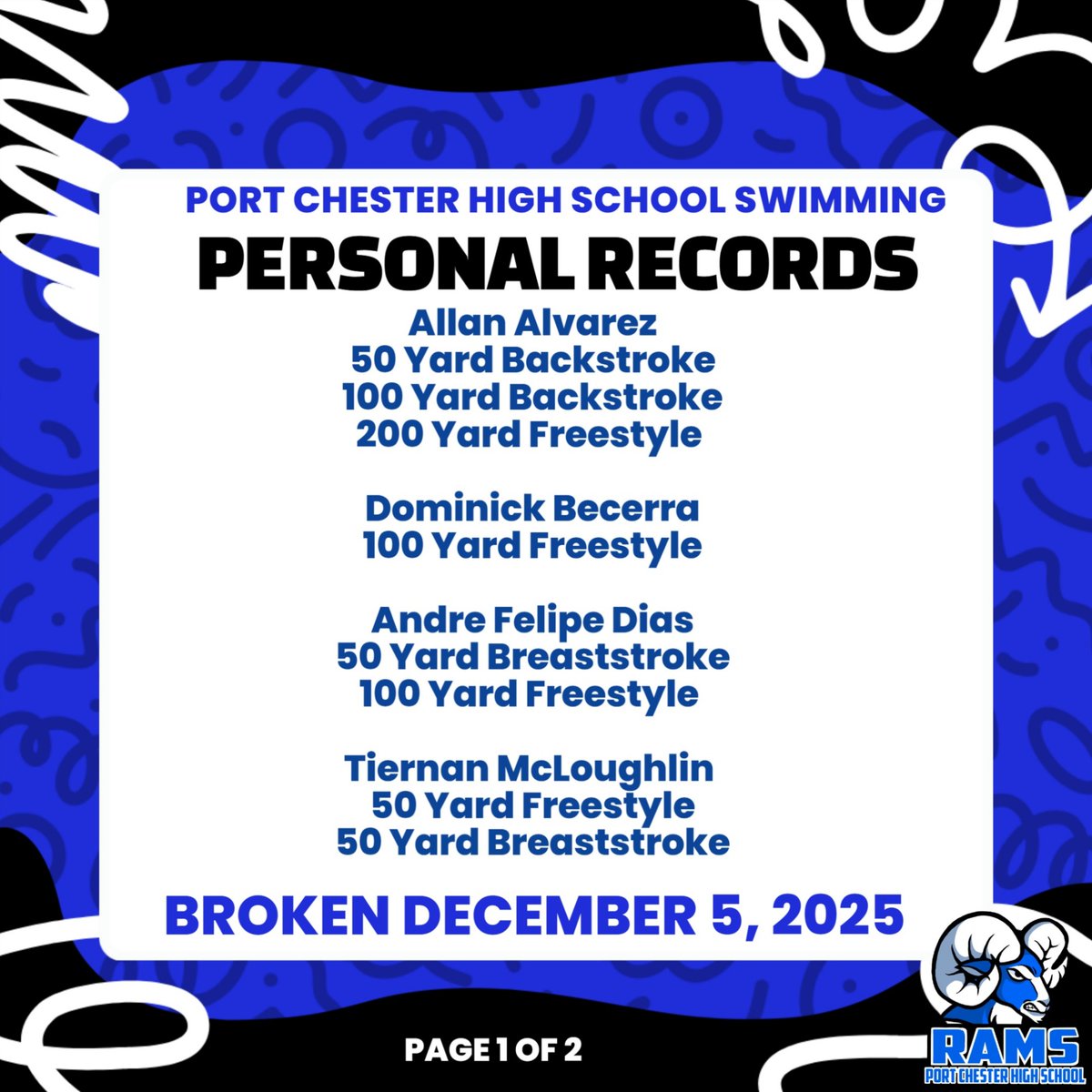 Port Chester High School Swimming tweet media