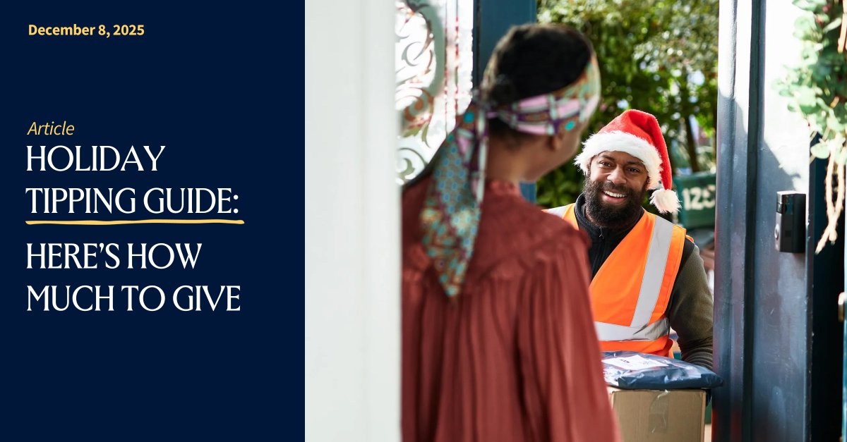 ’Tis the season to show appreciation for those who make your life easier all year round—just don’t forget to account for tips in your holiday budget. spr.ly/6016700Vu