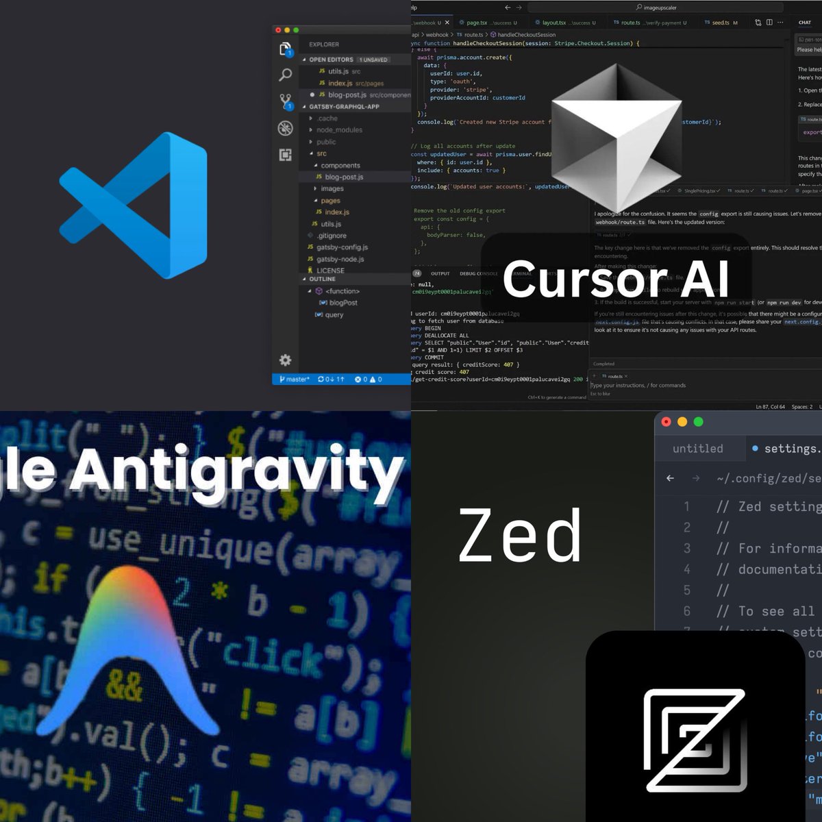 nelsonpadil_'s tweet image. VS Code, Cursor, Zed &amp;amp; Antigravity…
Four tools fighting for your daily workflow

But only one stays with you when the project gets serious

Which one do you choose
and why

I’m reading real builders

#VibeCoding #AItools #DevWorkflow #Builders