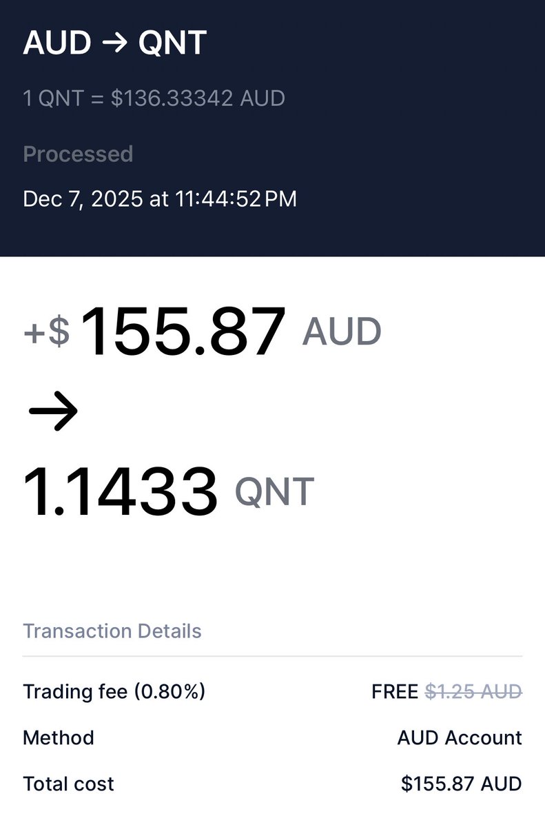 $qnt.

🔥
“There will come a time when buying 1 full QNT won’t just be hard — it’ll be impossible.”