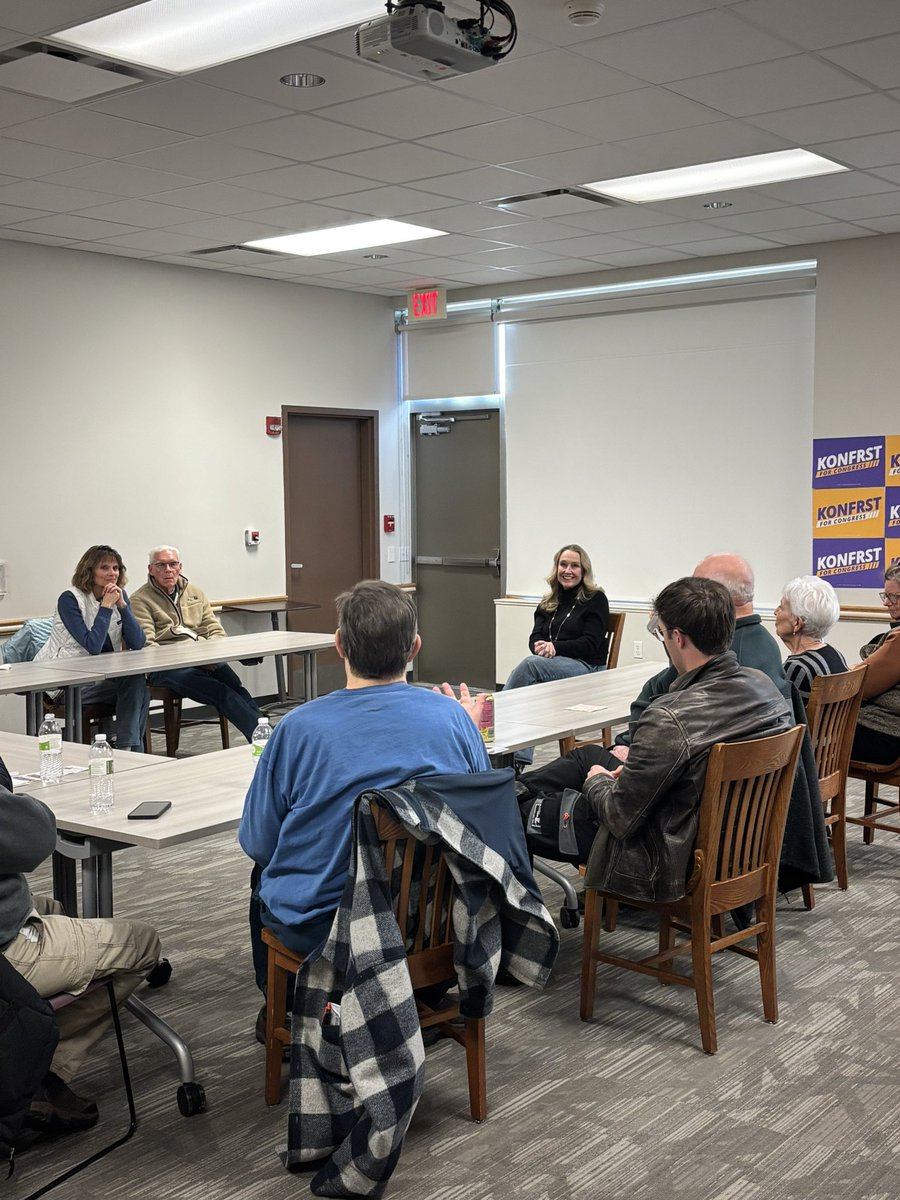 KonfrstForIowa's tweet photo. Had another great Town Hall today in Winterset! We deserve a representative who shows up and answers tough questions, and that’s exactly what I will keep doing in this race. https://t.co/WzzG3bqYme