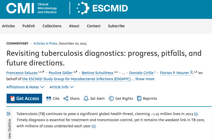 AliSMV7's tweet photo. Revisiting tuberculosis diagnostics: progress, pitfalls, and future directions

https://t.co/5JNRrCfC3x https://t.co/myIguV36kH
