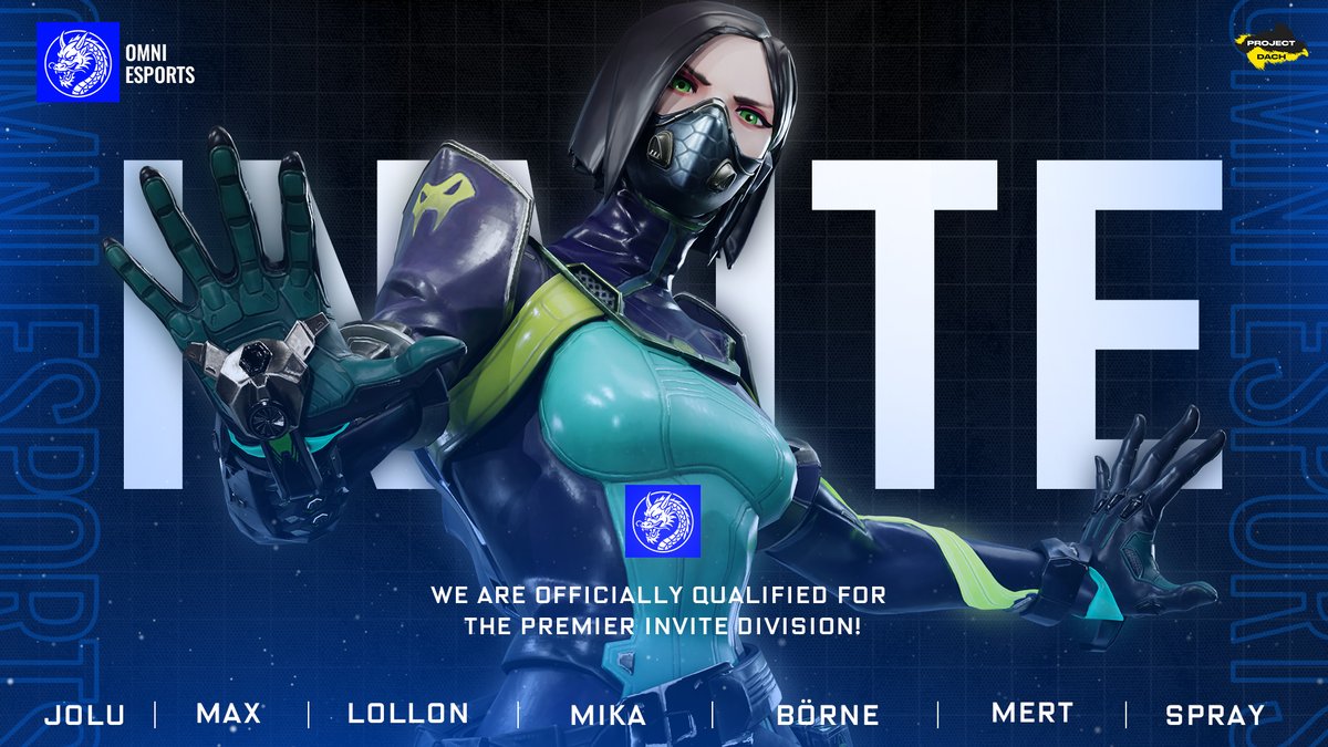 We are officially qualified for the Premier DACH Invite Division! 👑

✲ <a href="/Joluuuu7/">Jolu</a> 
✲ <a href="/mentixfpsvlr/">Max</a> 
✲ <a href="/Lollon_Leon/">Lollon</a> 
✲ <a href="/_mika1337_/">mika</a> 
✲ <a href="/Heiljo_Val/">Heiljo</a> 
✲ <a href="/Spray_FPS/">Spray</a> 

✲ <a href="/Mert_Abi9/">OMNI Mert</a> 

GGs to all the teams we played against today!! ☘️

#UNLEASHOMNI