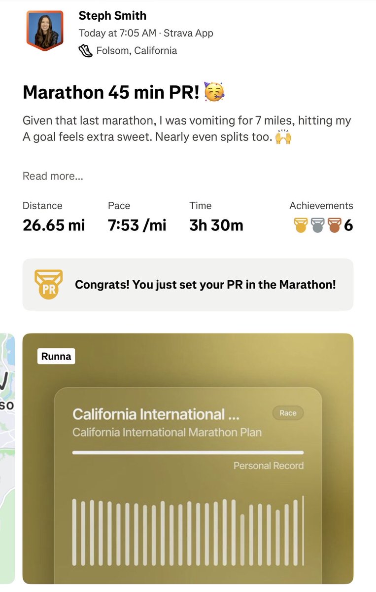 Corrí mi segundo maratón esta mañana.
> Hace 2 años odiaba correr
> Hace 1 año corrí mi primera media maratón
> Hace