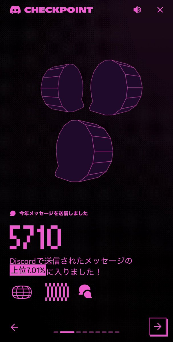 VRTAKAYAN's tweet image. #Discordcheckpoint
上位7%に入った〜