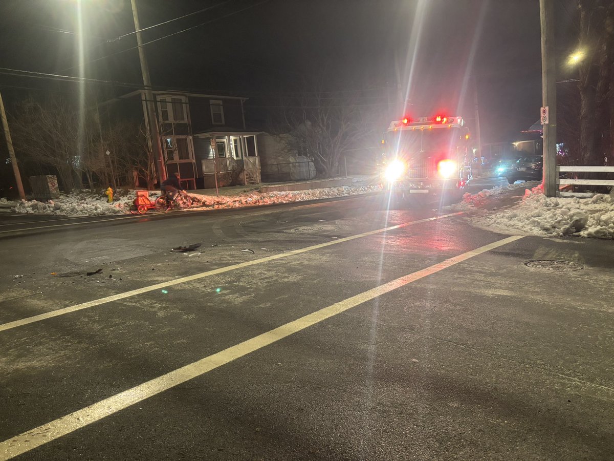 A relatively minor two-vehicle rear-end collision on Cornwall Avenue, near Cornwall Crescent has left traffic in the area disrupted, use caution if you are travelling in the area. There are no injuries to report.  #nltraffic
