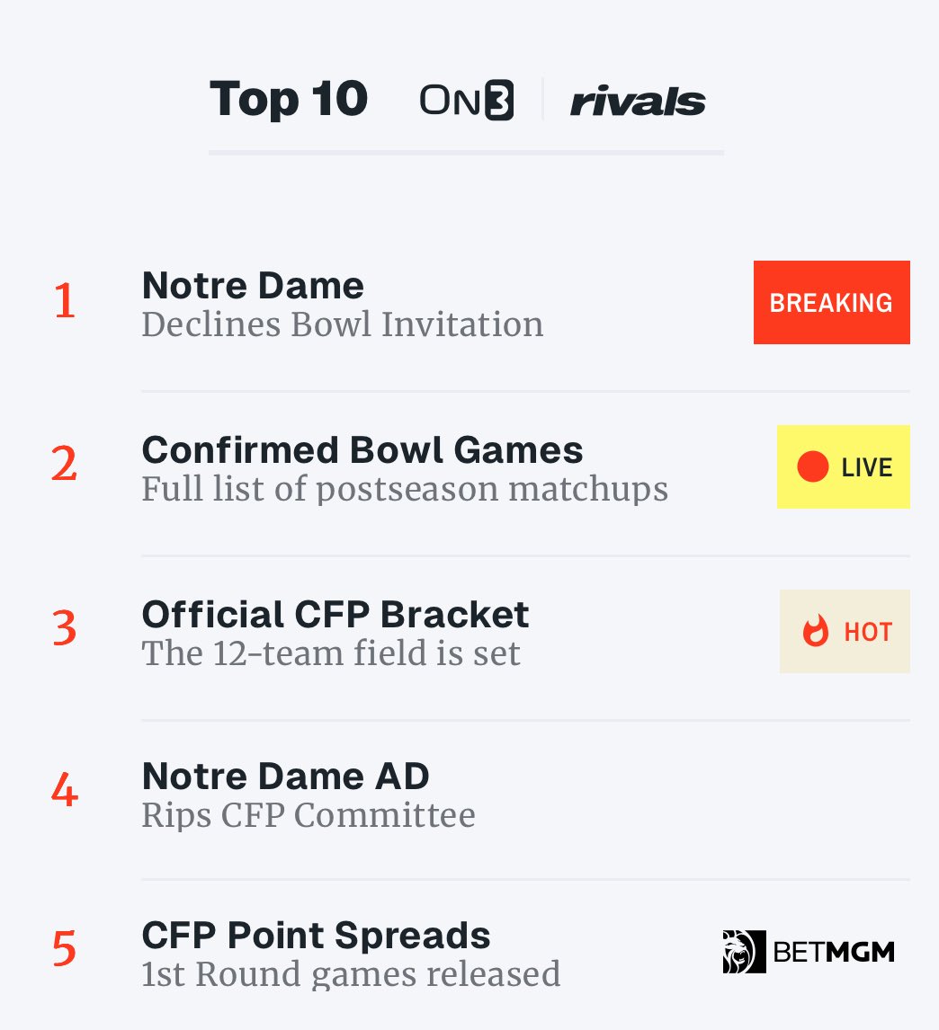 IrishNet's tweet image. Notre Dame opting out of a bowl game is trending more than the actual bowl games themselves (and the College Football Playoff).