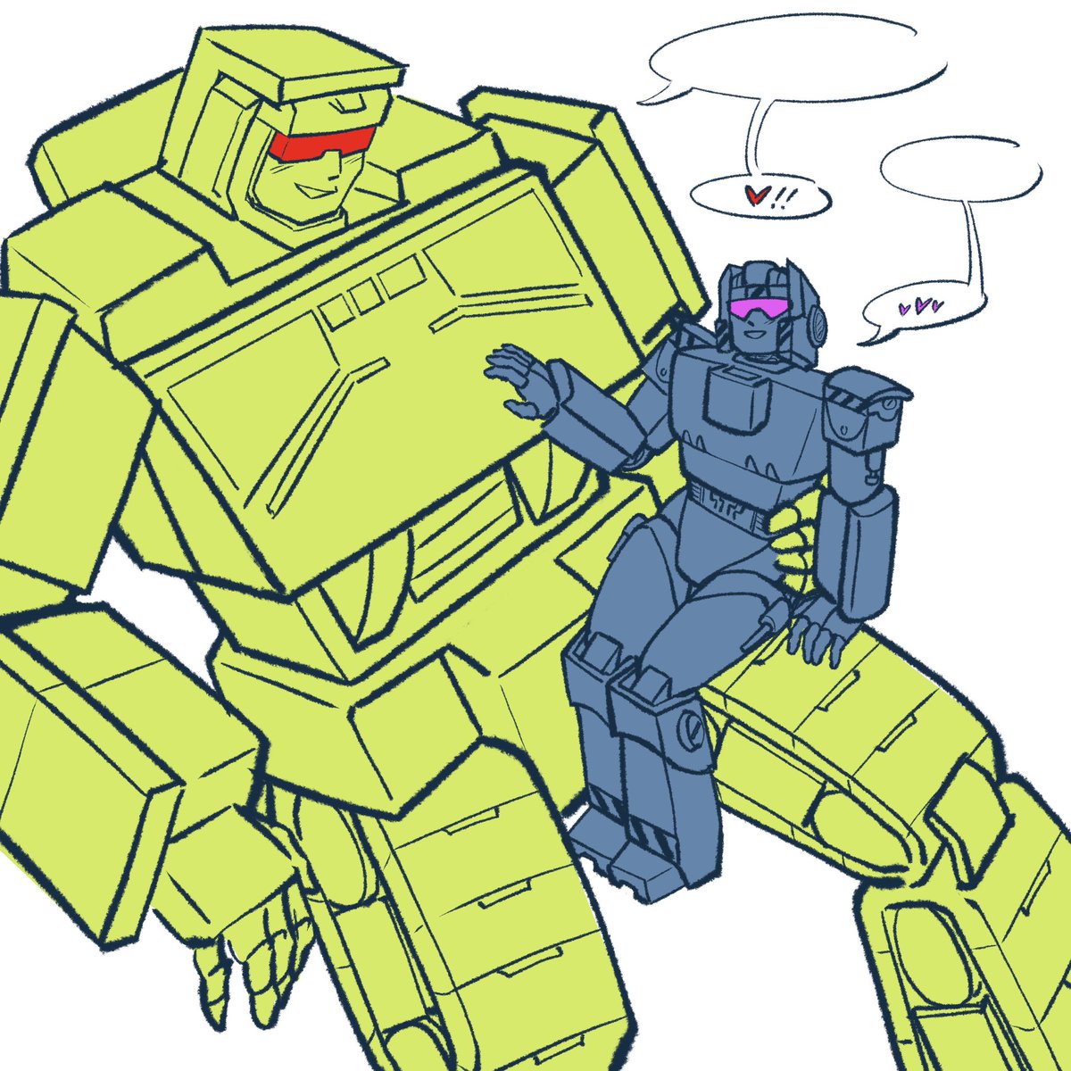 Art <a href="/Hambalbee/">💚FANY💜</a> drew for me of my OC, Crosscut, and Bonecrusher. Discussing their goals once they get out of the mines. Crosscut wants to see the stars for the first time, while Bonecrusher isn't sure what he wants - but as long as he is with Crosscut, that is all he could want.