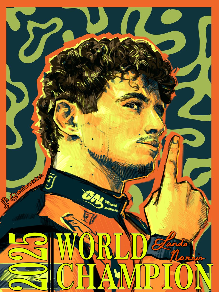 Our 2025 F1 World Champion. Congratulations Lando!

#F1 #F1art