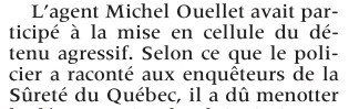 Sheriff_Mike___'s tweet photo. Isabelle Mathieu @sq_mathieu @isamathieu a journalist, distorted the account. In an article published on August 14, 2002, in the newspapers La Presse and Le Soleil, she falsely claimed that I participated in placing Stéphane Paradis, who was aggressive, into a cell. At that time, Stéphane Drolet from the Royal Canadian Mounted Police (RCMP) and I were on patrol together in a police vehicle in the Upper Town sector of Quebec City.