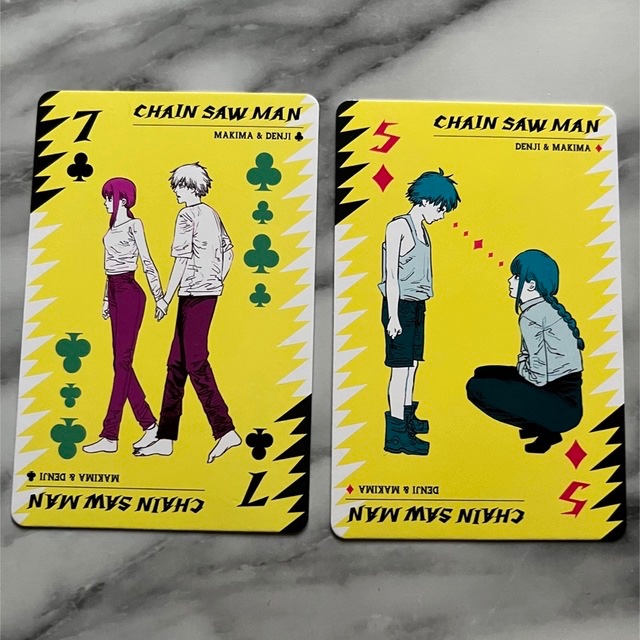 チェンソーマン 箔押しトランプ デンジ&マキマさん #毎日チェンソーマン