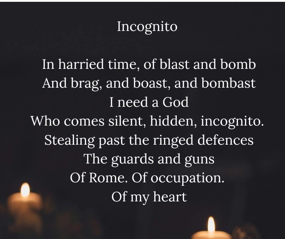 brucegulland's tweet photo. Probing an angle of #advent that engages with contemporary political and personal realities. #poem #poetry ##adventpoetry #adventpoems https://t.co/VrPSZ09fgs