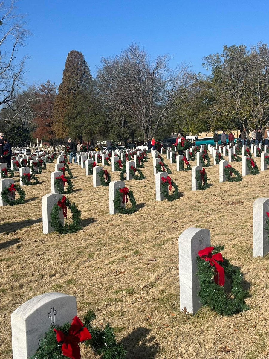 My high school baseball team helped lay wreaths to honor those who have died who served in our military. I am glad to be a part in honoring them.