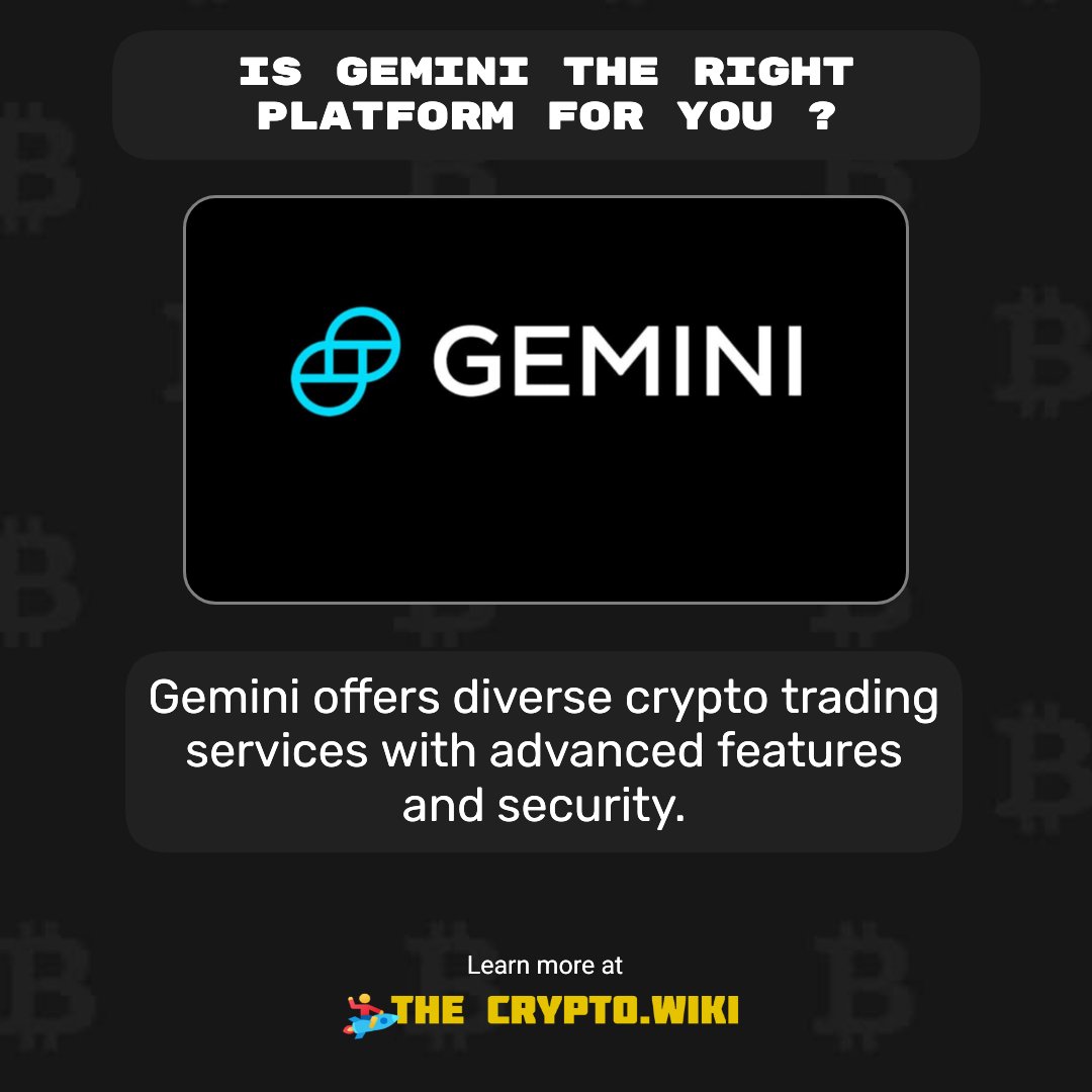 TheCrypto_Wiki's tweet photo. Curious about Gemini? Our review covers fees, security &amp; usability — all you need before trading digital assets. 👉 https://t.co/6O7PJ47NRE https://t.co/8LiDV6PuYQ