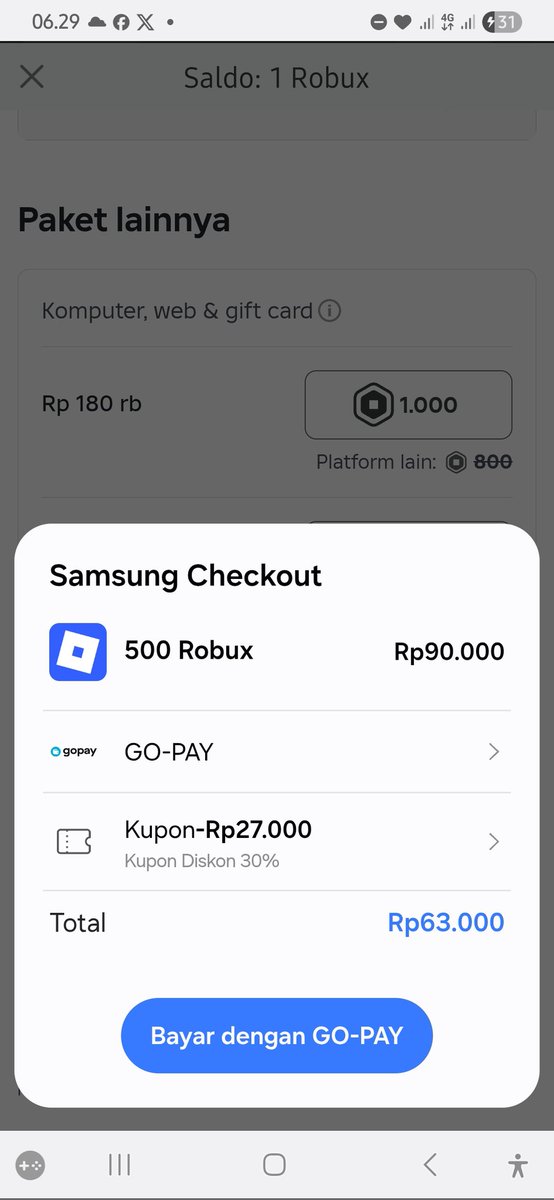 ada yg mau voucher robux 30%?
dm yaaa

#zonauang
#jobreceh