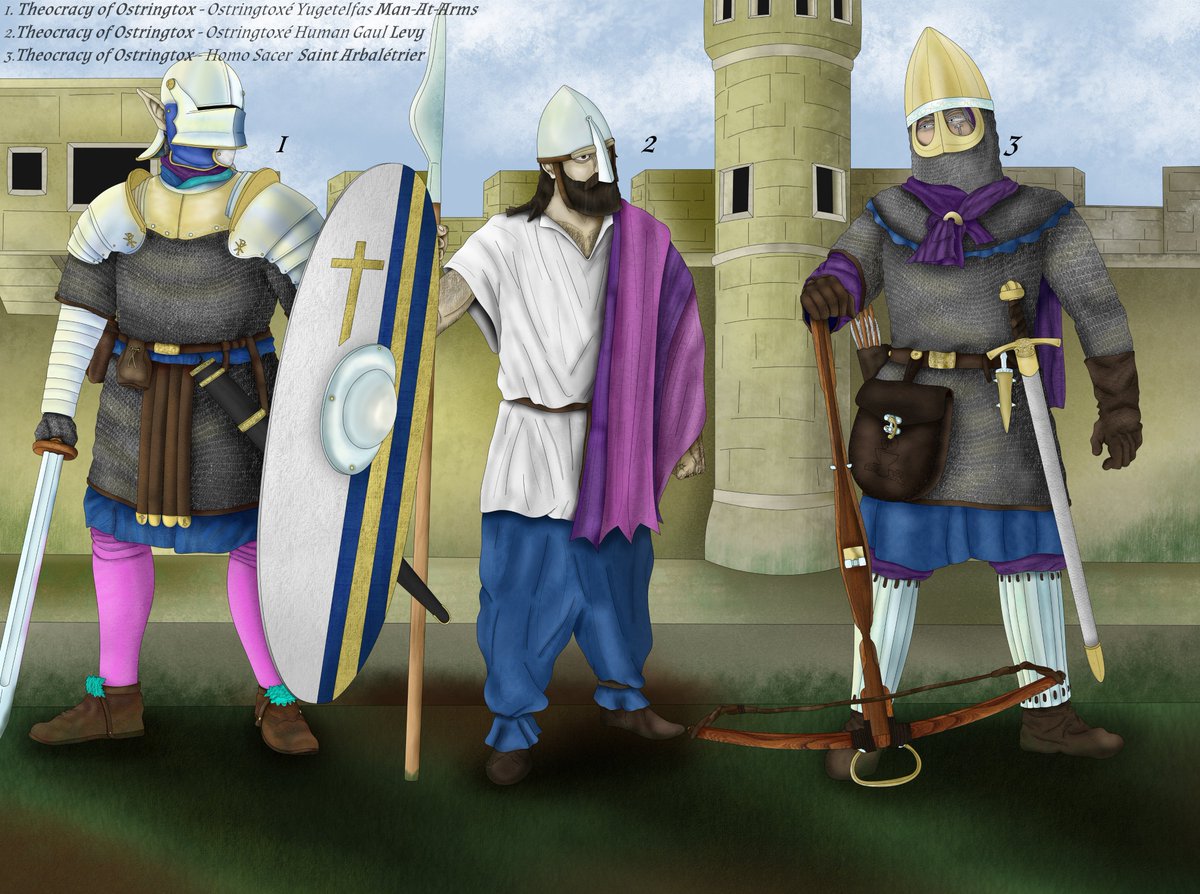 Theocracy of Ostringtoxé
463-????
 Once the mighty Holy Western Empire, this kingdom now stands as its last surviving fragment, an enduring bastion of the Third Rome, Christian faith, honor, and unity.
  Isolated but unbroken, an Alliance forged in the fires of countless wars.