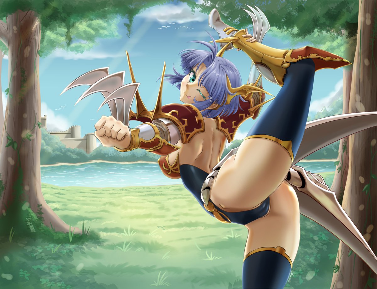Anander0's tweet photo. Cherie form Langrisser! 
Art for @MrTD2020 Thanks so much!!! https://t.co/cfD95n0cPA