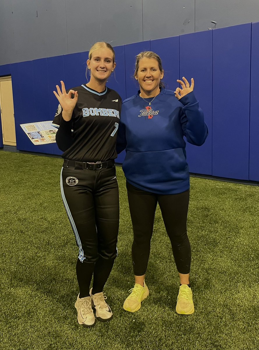 Big thanks to the coaching staff and current players <a href="/TulsaSoftball/">Tulsa Softball</a> for a great camp! Loved the energy, the drills, and the chance to learn and grow as a player. Grateful for the experience!