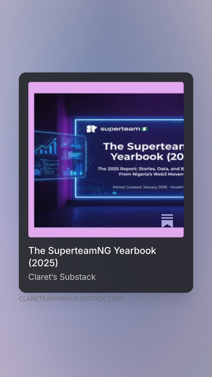 Inspiro_001's tweet photo. Did they said it couldn't be done in Nigeria ? They were wrong

 @SuperteamNG  didn’t just “grow” in 2025  they rewired an entire ecosystem

What happened this year ??

Nigeria proved, loudly, that talent + opportunity can print an economy.

Here’s the short version of a story: https://t.co/QF1TZKC7J2