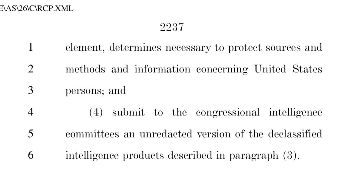 FY26 Defense spending bill negotiated by House &amp; Senate was just released.

Calls for declassification &amp; release of documents related to gain-of-function research in China and the origin of COVID within 180 days of bill being enacted 

House vote expected this week