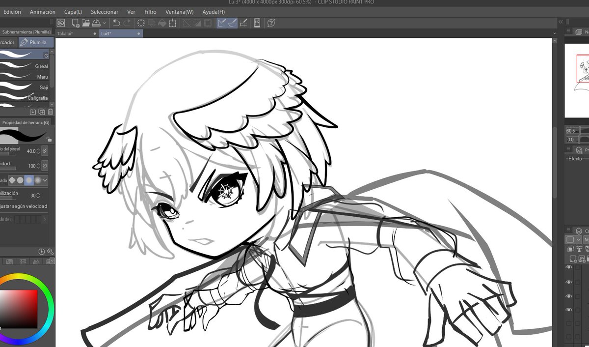 Eché a congelar este dibujo de la Lui hace meses, algún día la terminaré