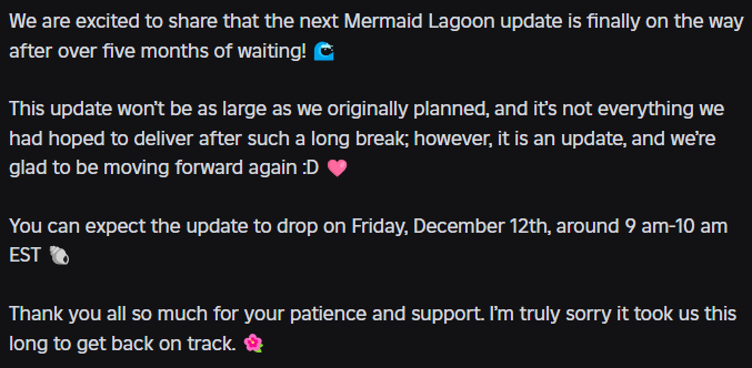 TheMerCreations's tweet photo. Mermaid Lagoon update announcement made in our Discord server 🌺
#Robloxdev #MermaidLagoonRoblox #roblox https://t.co/6L3AkWPLg9